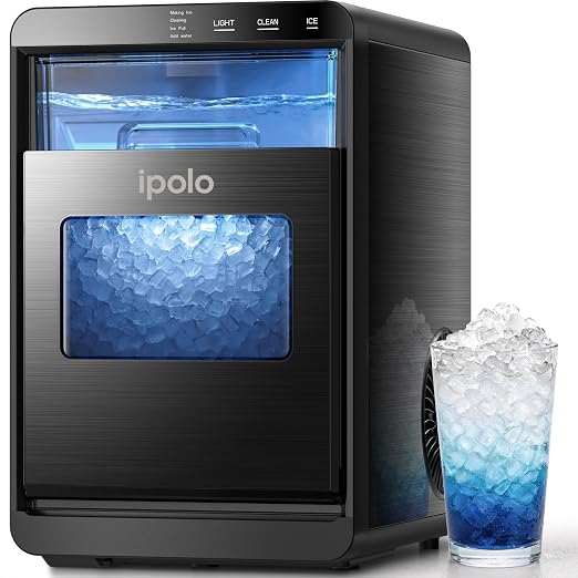 Nugget Ice Maker Countertop, 44 lb/Day, Chewable Ice, Self-Cleaning