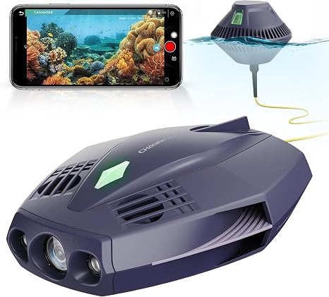 Chasing Dory Underwater Drone - Palm-Sized 1080p Full HD Underwater Drone with Camera for Real Time Viewing, APP Remote Control Purple (Lightpurple)