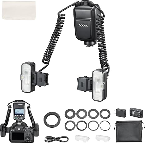 Godox MF-T76 S Macro Twin Flash for Sony, MF-T76S 76Ws TTL HSS Flash | 2.4G Wireless, 0°-150° Adjustable Dual Heads, 1.2s Fast Recycle, Godox MF-T76 S Twinflash for Dental Jewelry Macro Shooting