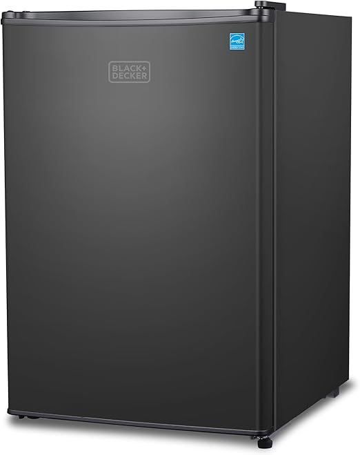BLACK+DECKER 2.5 Cu. Ft. Compact Refrigerator, Energy Star, BCRK25B, Black