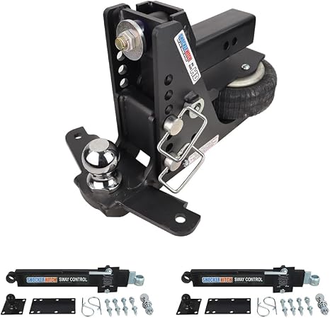 Shocker 20K HD Max Air Drop Hitch Sway Control Towing Kit, Fits 2-1/2"Hitch Has 2-5/16"Ball