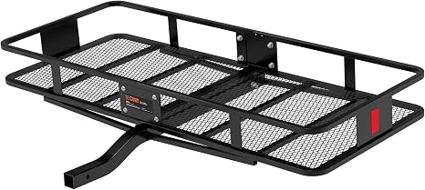 CURT 18152 Cargo Basket Hitch Trailer Hitch Cargo Carrier, 500 lbs. Capacity, 60-Inch x 24-Inch x 6-Inch, Fits 2-Inch Receiver