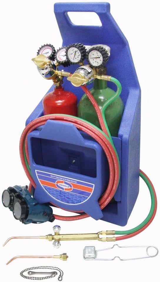 Uniweld K23-P Patriot Weld and Braze Outfit with 511 Plastic Carrying Stand and Tanks