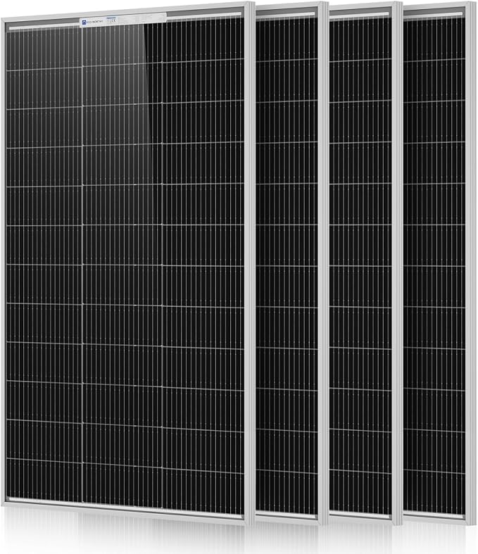 ECO-WORTHY 400W Solar Panels N-Type 4pcs 100 Watt 18V Monocrystalline