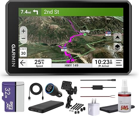 Garmin zūmo XT3, 4.7” Rugged Motorcycle GPS, Lean Angles, Custom Route Planning, Adventurous Navigation, Group Rides Bundle with Accessories