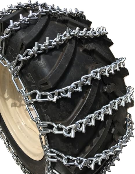 TireChain.com 25/8.5R14 V-Bar Tire Chains - Heavy Duty Ice Traction Chains for Lawn Tractor & Equipment Use
