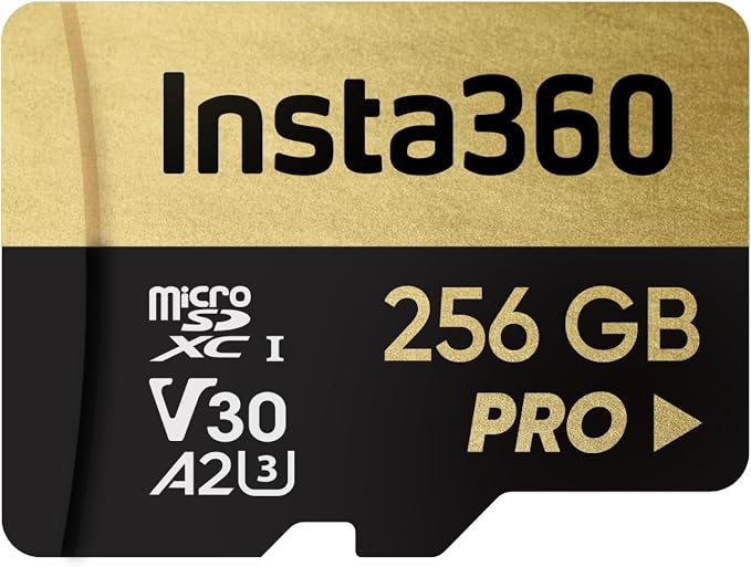 Insta360 256GB PRO microSDXC Memory Card, V30, A2, UHS-I, 90 MB/s Read/Write Speed