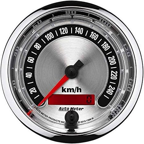 Auto Meter 1288-M American Muscle 3-3/8" 0-260 kmh Speedometer Gauge