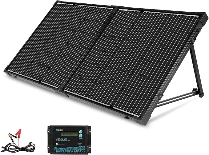 Renogy 100W Portable Solar Panel, 25% High Efficiency Solar Panel Kit with 20A Charger Controller for 12V Battery&Power Station, N-Type Foldable Solar Panels w/Tempered Glass for RV, Camping Off-Grid