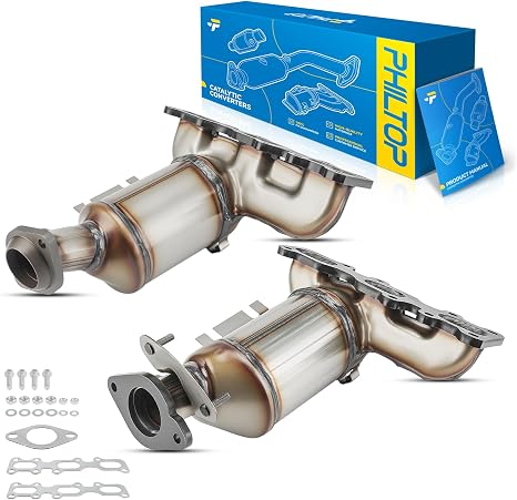 PHILTOP Left and Right Catalytic Converter Replacement For 2013-2019 Explorer/Taurus/Flex 3.5/3.7L, 2015-2018 Edge 3.5/3.7L, 2013-2016 MKZ/MKS 3.7L Replace 19517, 19516, 16728, 16721 (EPA Compliant)