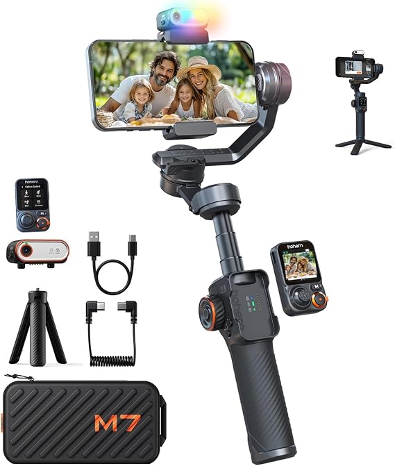 hohem iSteady M7 Gimbal Stabilizer for iPhone, 3-Axis Smartphone Gimbal