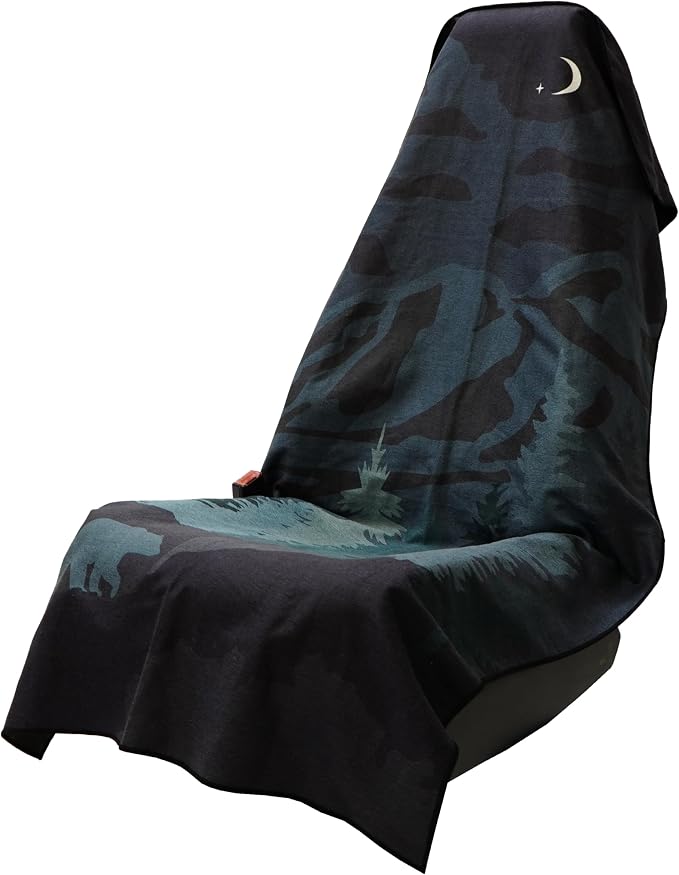 Sprints Athletic Running Towel, Full-Sized, Car Seat Cover - Performance Microfiber (Nightfall Grizzly)