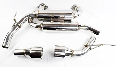 Polished Stainless Steel Axle Back Muffler Exhaust for Infiniti Q50 2014-2018