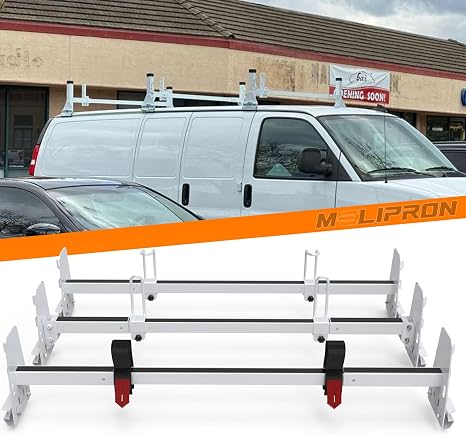 Van Roof Ladder Rack Fit for Chevy Express 1500/2500/3500, 850 lbs