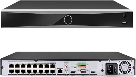 DS-7616NXI-K2/16P 16CH 4K 16 Channel PoE AcuSense NVR for HIK Camera No HDD | H.265+ 8MP Network Video Recorder Human/Vehicle Detection, Compatible with ONVIF/Hik-Connect, International English Version
