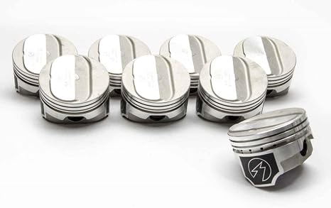 +.030 over Chevy 350 Forged Dome Coated Pistons & Moly Ring Kit 10.5:1. Compression 4.030"bore diameter