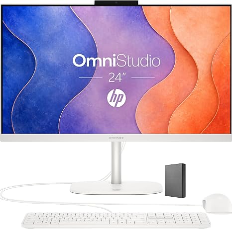 HP 24“ OmniStudio All-in-One Desktop Computer, 8GB DDR5 RAM, 128GB UFS