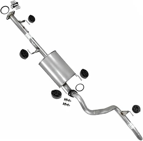 Exhaust Muffler, Tailpipe System Kit Compatible with Toyota FJ Cruiser 2007-2014 4.0L | Stainless Steel | Northeastern Exhaust | Includes Gaskets, Hangers and Bolt Kits | Direct-Fit Replacement