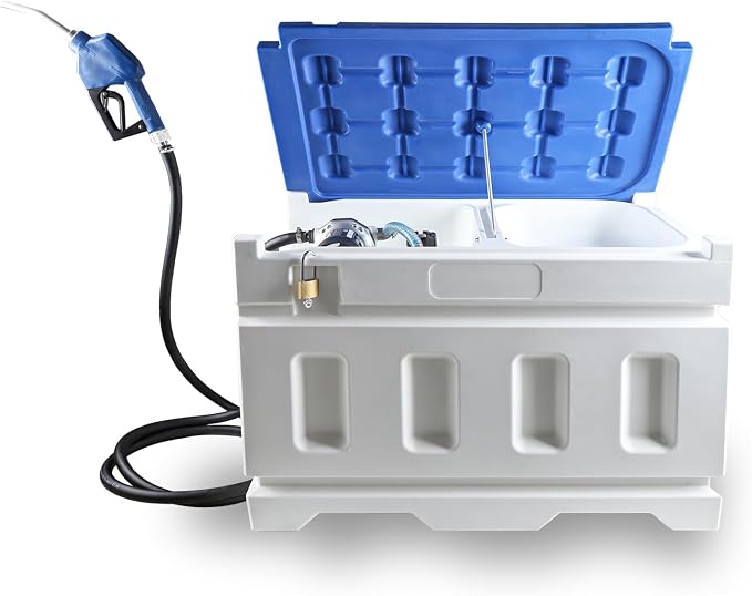 48 Gallon Portable Diesel Exhaust Fluid DEF Tranfer Tank with Pump, Nozzle & Hose, Chemical Electric Diaphragm Irrigation Industrial Pump for Diesel Exhaust Fluid/Urea Liquid