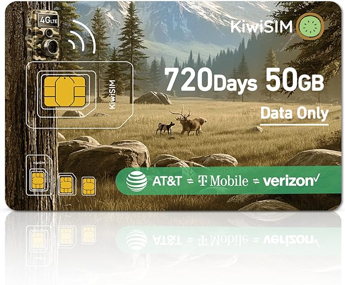 4G Data SIM Card 50GB - 2 Years for Trail Camera & Security Camera
