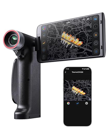 Thermal Master DV2 Thermal Monocular with 15mK Ultra-Sensitive Sensor | 512×384 Enhanced Image, 5" Rotatable Big Display, Hotspot Tracking for Wildlife Observation, Bird Watching & Camping