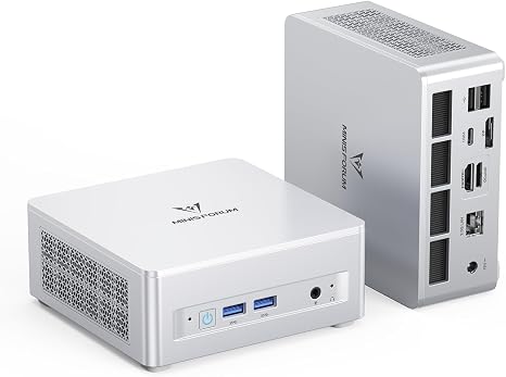 MINISFORUM UM880 Plus Mini PC AMD Ryzen 7 8845HS(8C/16T, up to 5.1GHz), 32GB DDR5 1TB PCIe4.0 SSD, HDMI+DP+USB4 Triple Outputs, OCuLink Port, 2.5G LAN, 5x USB Port, Radeon 780M Graphics Micro Computer