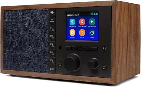 Mondo Elite Classic Internet Radio + SiriusXM, Pandora, Spotify Connect, Bluetooth, Wi-Fi, 7-Day Alarm (Walnut)