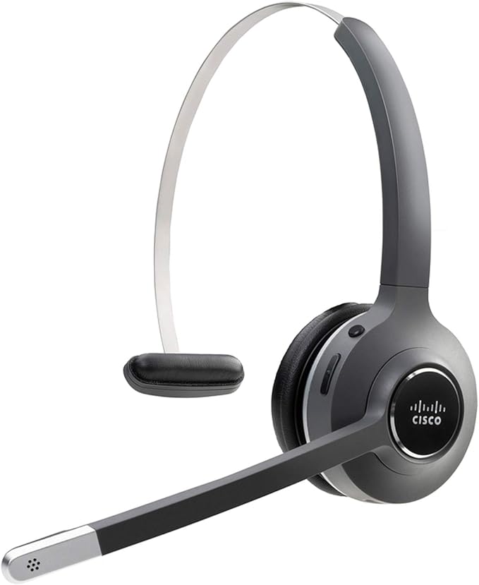 Cisco 561 Headset - Mono - Black - Wireless - DECT 6.0-300 ft48 kHz - Over-The-Head - Monaural - Supra-aural - Uni-Directional, Electret, Condenser Microphone