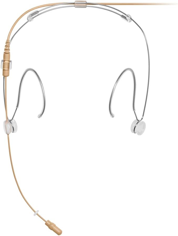 Shure DuraPlex DH5 Omnidirectional Headset Microphone - Tan | Durable water-resistant omnidirectional headset mic with MTQG connector for Shure wireless bodypack transmitters