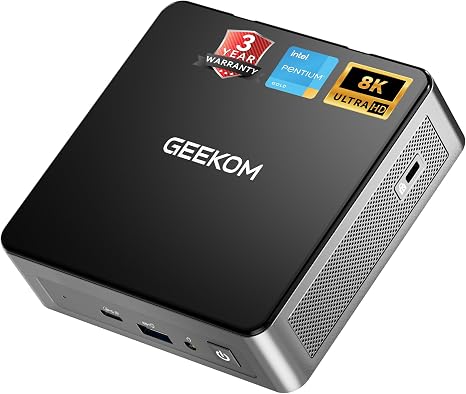 GEEKOM Air12 Mini PC, Intel 7505(Beats N5095), 8GB Dual-Slot RAM, 256GB SSD