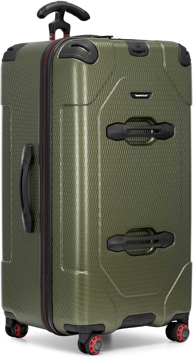 Traveler's Choice Maxporter II Polycarbonate Hardside Trunk with Spinner Wheels, Green, 31-Inch Large Trunk