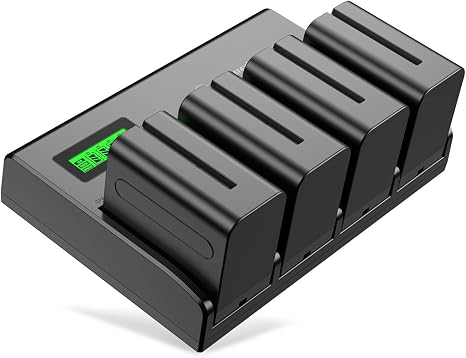 NP-F970 Batteries and 4-Channel Charger for Sony NP-F970, NP-F750 battery