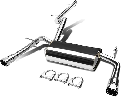 DNA MOTORING CBE-JWAR07 Cat Back Exhaust System [Compatible with 07-16 Jeep Wrangler JK 2-Door]