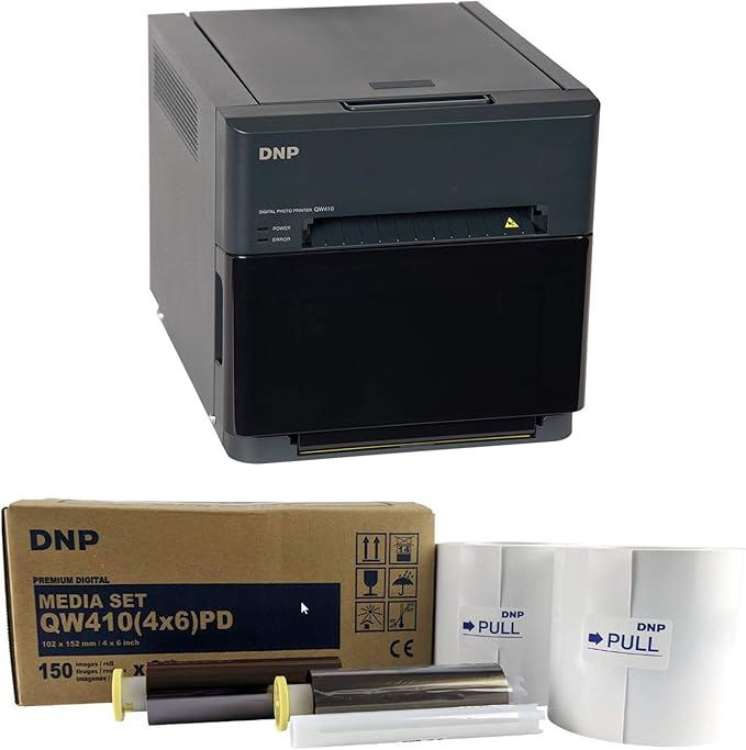 DNP QW410 4.5" Dye Sublimation Printer, 300x300 dpi, 190 4x6 Pri