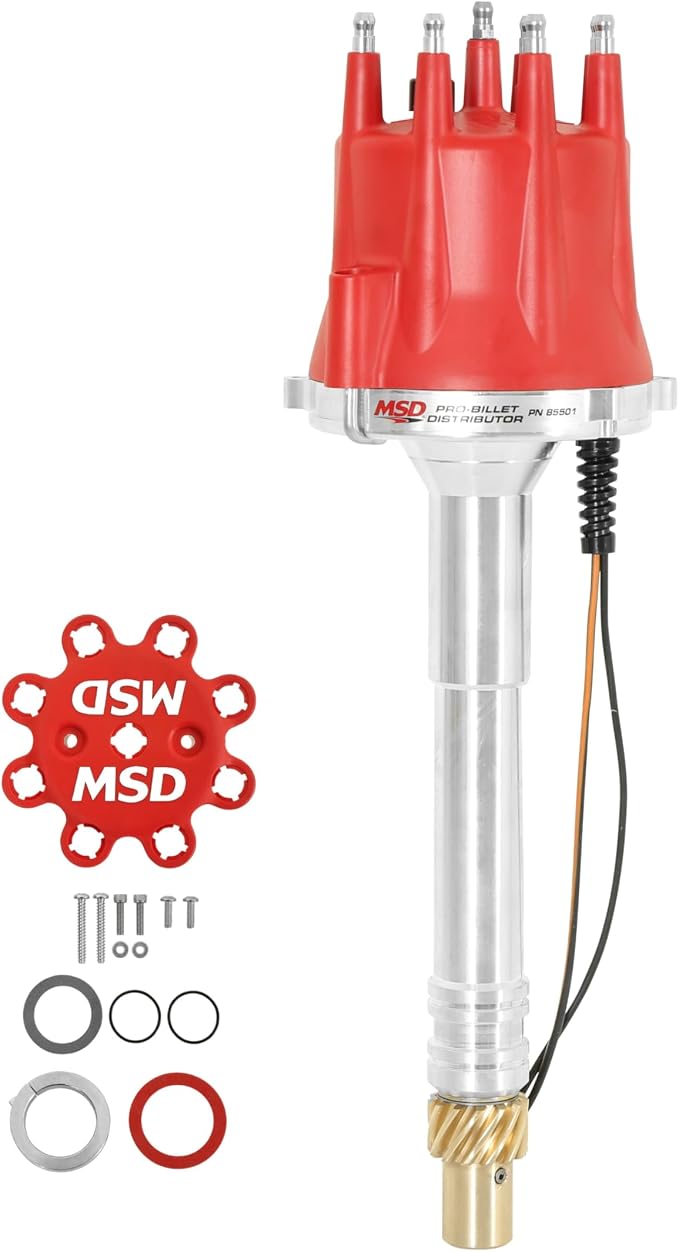 MSD 85501 Pro-Billet Distributor Locked Out Timing & Bronze Gear