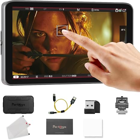 Portkeys LH7C 7" 1000nits Camera Field Monitor Wired Control for A7MV/A7MIV/A9M3/FX3/FX30/A1/A7SIII, R1/R5 Mark II/R6 Mark III, BS1H/BGH1/GH5 II/GH6/7, etc