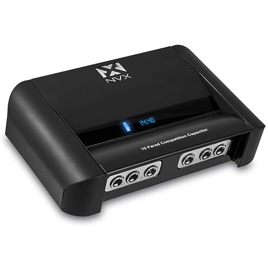 NVX True 10 Farad Stiffening Hybrid Capacitor | With Digital Display and Built-in Distribution Block