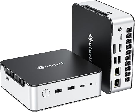Getorli Mini PC Ryzen 7 H 255, 16GB DDR5 1TB PCIe 4.0 SSD Mini Computer