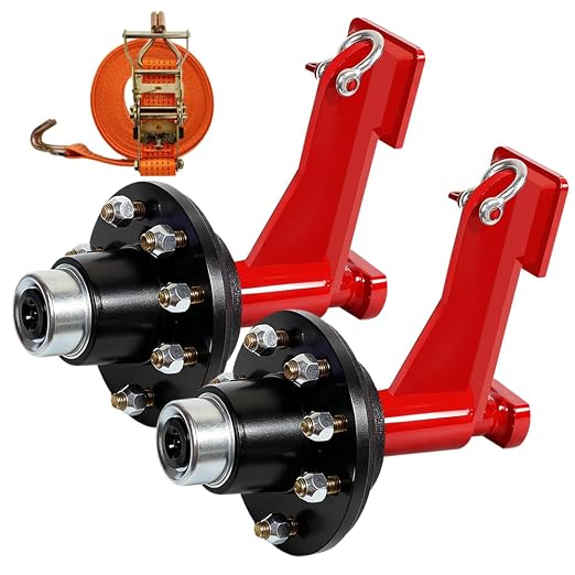 Upgrade 2 Pack 8-Lug Shipping Container Wheels Kit, 9000LB Load Capacity