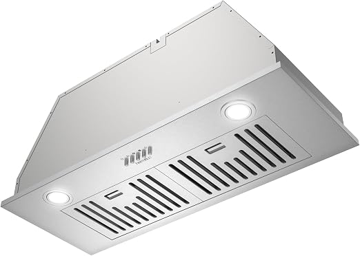 Hermitlux 30″ Built in/Insert Range Hood, 600 CFM Stainless Steel Vent Hood