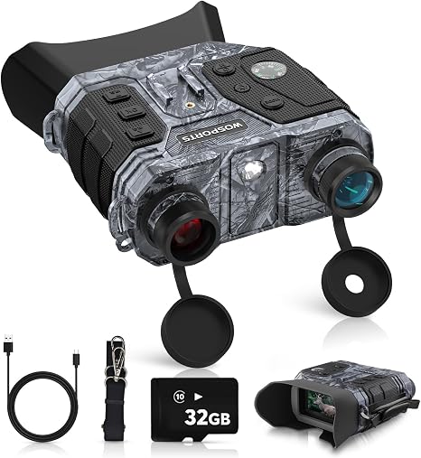 3280 ft Full-Color Vision Night Vision Binoculars with 48MP Photo | 1300ft IR Distance, 3" HD Screen, 10X Optical Zoom, 5000mAh Battery, Binoculars for Wildlife Observation, Gifts for Men