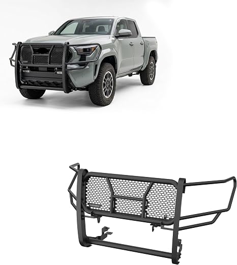 Black Horse Rugged Heavy Duty Grille Guard Modular Black Compatible with 2024-2026 Toyota Tacoma-RU-TOTA24-B