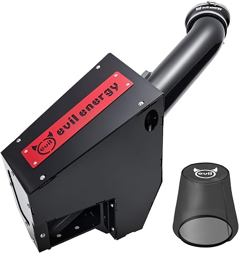 EVIL ENERGY Cold Air Intake Compatible for 2011-2016 Ford F-250/F-350/F-450 Powerstroke 6.7L, Includes Heat Shield & Pre-Filter, Black