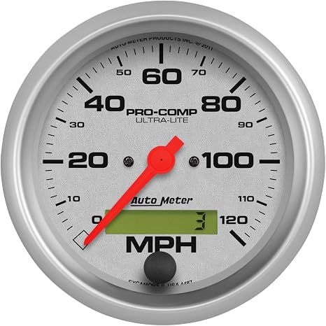 Auto Meter 4487 Ultra-Lite In-Dash Electric Speedometer,3.375 in.