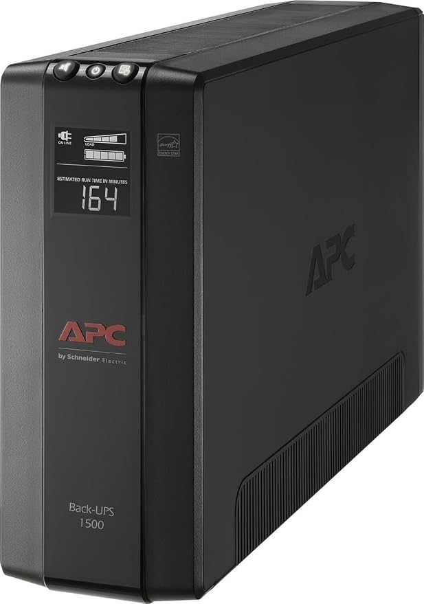 APC UPS 1500VA/900W Battery Backup for PCs, Office Electronics, BX1500M