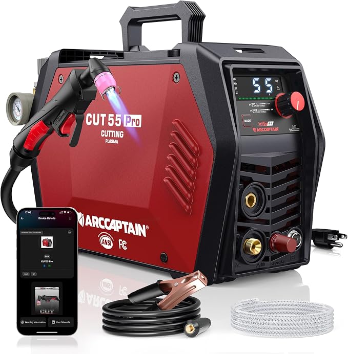 ARCCAPTAIN iControl CUT55 Pro Plasma Cutter Machine, 55Amp, 120V/240V
