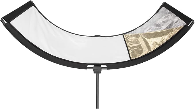 Westcott Eyelighter 3 - The Original Curved Reflector. Includes Silver, White, and Sunlight Fabrics for Portrait and Headshot Photgraphy | Headshot Photgraphy, Sunlight Fabrics for Portrait, Padded travel case for storage, Durable construction with alumin