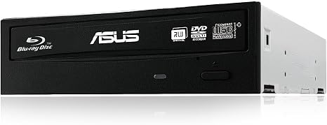 ASUS BW-16D1HT - Ultra-Fast 16X Blu-ray Burner with M-DISC Support, Black, 1 Year Warranty