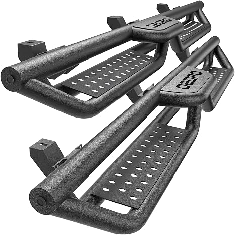 2-Stairs Running Boards Compatible with 2018-2026 Jeep Wrangler JL 4 Doors