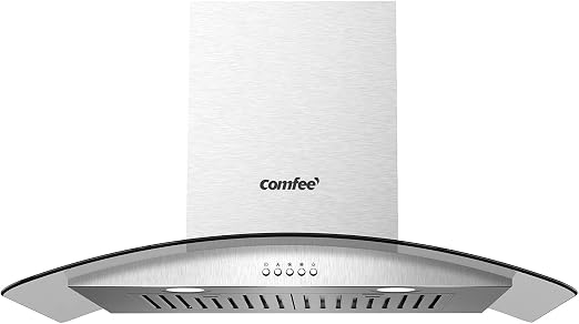 COMFEE' 30 Inch Wall Mount Range Hood, 450 CFM Ductless/Ducted Convertible